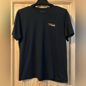 ***SOLD***SITKA Black T-Shirt with Orange & Gray Logo